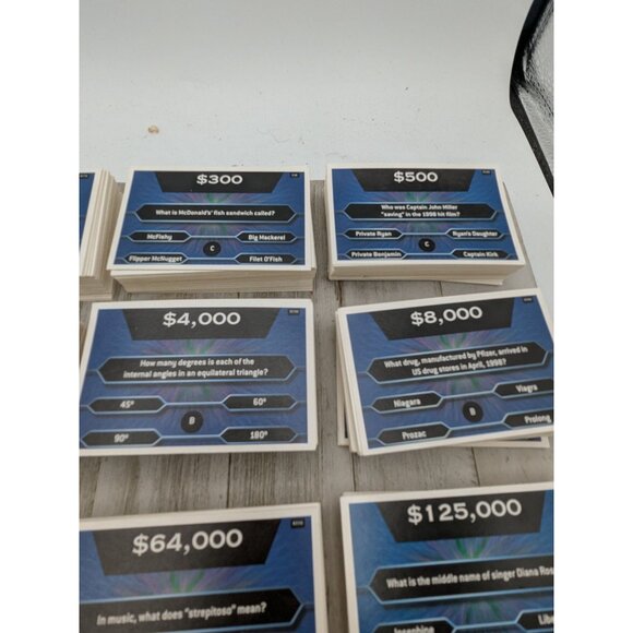 Who Wants To Be A Millionaire Replacement  Trivia Cards Set Of 15 - Picture 5 of 8